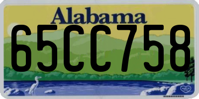 AL license plate 65CC758