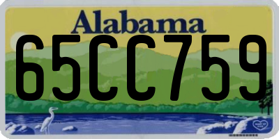 AL license plate 65CC759