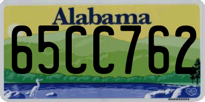 AL license plate 65CC762