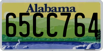 AL license plate 65CC764