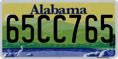 AL license plate 65CC765