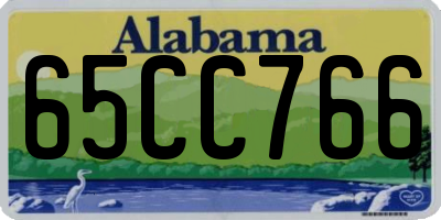 AL license plate 65CC766