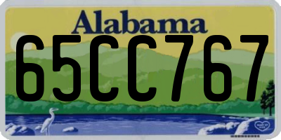 AL license plate 65CC767