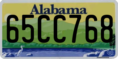 AL license plate 65CC768