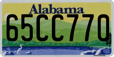 AL license plate 65CC770
