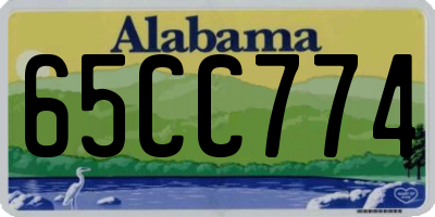 AL license plate 65CC774