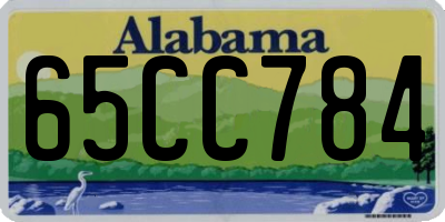AL license plate 65CC784