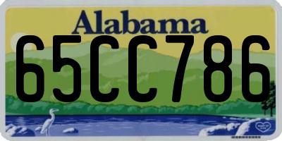 AL license plate 65CC786
