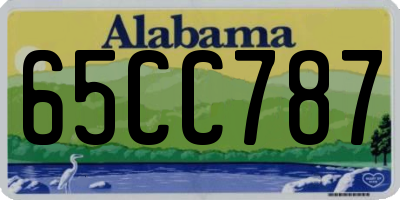 AL license plate 65CC787