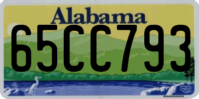 AL license plate 65CC793