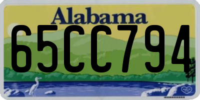 AL license plate 65CC794