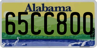 AL license plate 65CC800