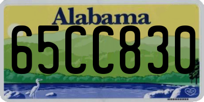AL license plate 65CC830