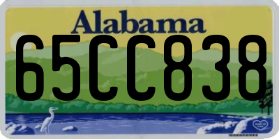AL license plate 65CC838