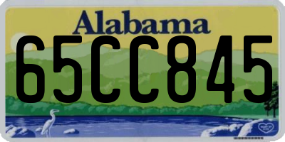 AL license plate 65CC845