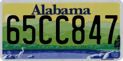 AL license plate 65CC847