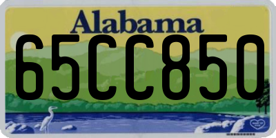AL license plate 65CC850