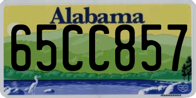 AL license plate 65CC857