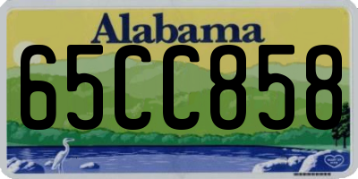 AL license plate 65CC858