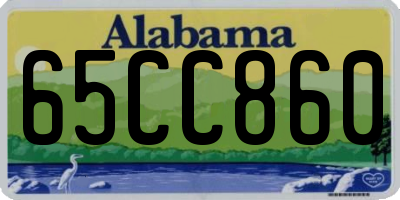 AL license plate 65CC860