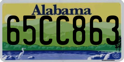AL license plate 65CC863
