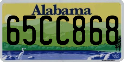 AL license plate 65CC868