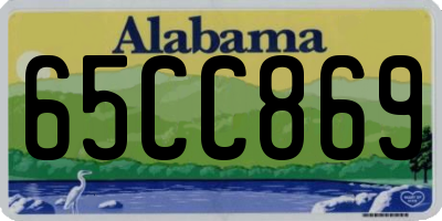 AL license plate 65CC869