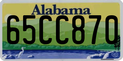 AL license plate 65CC870