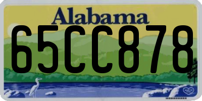 AL license plate 65CC878