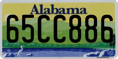 AL license plate 65CC886