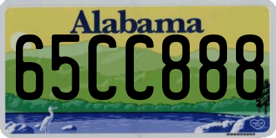AL license plate 65CC888