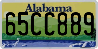 AL license plate 65CC889