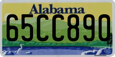 AL license plate 65CC890