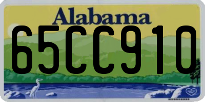 AL license plate 65CC910