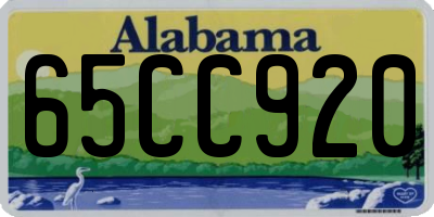 AL license plate 65CC920