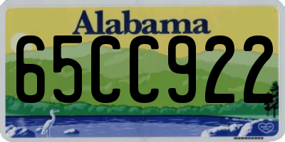 AL license plate 65CC922