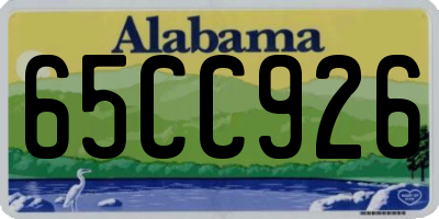 AL license plate 65CC926