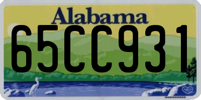 AL license plate 65CC931