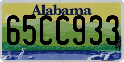 AL license plate 65CC933