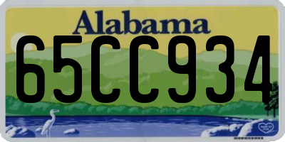 AL license plate 65CC934