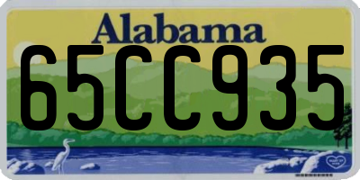 AL license plate 65CC935