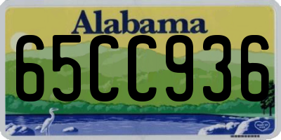 AL license plate 65CC936