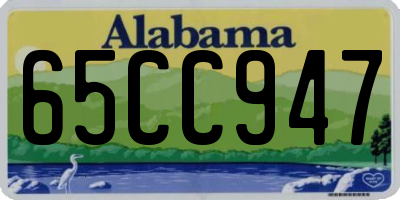 AL license plate 65CC947
