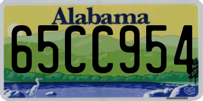 AL license plate 65CC954