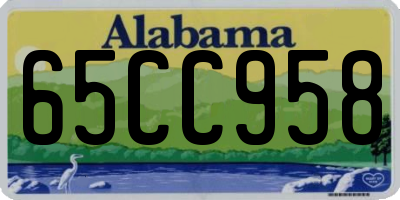 AL license plate 65CC958