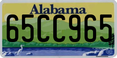 AL license plate 65CC965