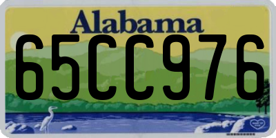 AL license plate 65CC976