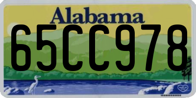 AL license plate 65CC978