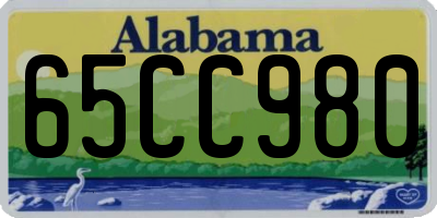 AL license plate 65CC980