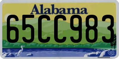 AL license plate 65CC983